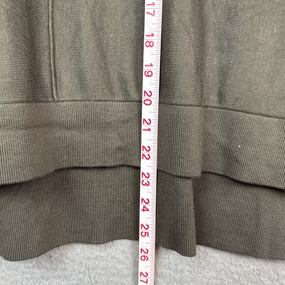 Adrianna Papell Women's Exposed Seam High Low Oversized Sweater Olive XS NWT - Picture 4 of 9